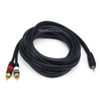 Monoprice A-V Cable, 3.5mm(M)-2 RCA(M),10ft 5599