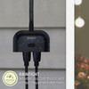 Energizer 15A 2-Outlet Smart WiFi Outdoor Plug EOX3-1002-BLK 552210