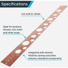 HoldRite 20 In. Copper-Bonded Flat Bracket for 1-2 In., 3-4 In. or 1 In. Pipe 107-18-H 443125