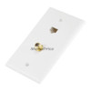 Monoprice Cat5e - F-Type Wall Plate (Cat5e + F-Type), Coupler Type 7838