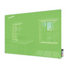 Dry Erase Board, Glass, 24 in, 36 in, No Frame Frame, Green, Gloss