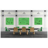 Dry Erase Board, Glass, 24 in, 36 in, No Frame Frame, Green, Gloss  HMYRN23GN