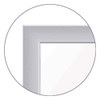Dry Erase Board, Steel, 24 in, 36 in, Aluminum Frame, White-Gray, Gloss  GRPM221G-23