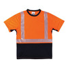 Ergodyne 3XL Orange Performance Hi-Vis T-Shirt Black Bottom 8283BK