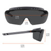 Ergodyne OSMIN, Safety Glasses, Smoke Lens, Matte Black Frame OSMIN