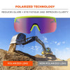 Ergodyne AEGIR, Safety Glasses, Purple Mirror Lens, Lime Frame AEGR-AFSPM