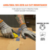 Ergodyne Coated Glove, Nitrile, Gray, S 12 PK 7043-12PR