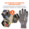 Ergodyne Coated Glove, Nitrile, Gray, S 12 PK 7043-12PR