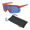 Ergodyne AEGIR, Safety Glasses, Blue Mirror Lens, Orange Frame AEGR-AFSPM