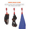 Ergodyne Swivel Glove Clip Holder, Dual Clips, Red, PK100 3420-BULK