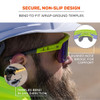 AEGIR-MI, Safety Glasses, Blue Mirror Lens, Lime Frame, Half-Frame