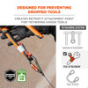 Ergodyne Web Tool Tether, Non-Conductive D-Ring, Orange, 6PK 3707