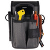 Belt, Gray Tool Pouch with Device Holster Belt Loop, Gray, Polyester  5568