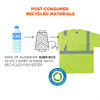 Ergodyne Hi-Vis T-Shirt, 100% recycled polyester, Lime, S 8289-ECO