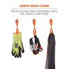 Ergodyne Swivel Glove Clip Holder, Dual Clips, Orange, PK100 3420-BULK