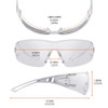Ergodyne VORDR, Safety Glasses, Clear Lens, 12 PK VORDR-12