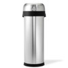 Simplehuman 132 gal Indoor Metal Can, Brushed, Stainless Steel, 10.7 in CW1467