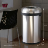 30 gal Round Indoor Metal Can, Brushed, None, Stainless Steel, 18.9 in  CW1471