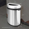 Simplehuman Trash Can, Silver, 21 gal, SS CW1473 Simplehuman Trash Can, Silver, 21 gal, SS CW1473