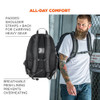 Ergodyne Backpack, PPE Jobsite Backpack, Black, Black 5188