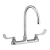 Gooseneck Kitchen/Bathroom Faucet, Manual, 8" Mount, 3 Hole
