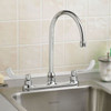 American Standard Gooseneck Kitchen/Bathroom Faucet, Manual, 8" Mount, 3 Hole 6409170.002