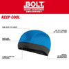 Milwaukee Tool Skull Cap,Polyester,Black-Blue 48-73-4545