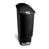 Simplehuman 106 gal Step-On Can, Black, Plastic, 10.1 in CW1361