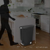 Simplehuman 106 gal Step-On Can, Black, Plastic, 10.1 in CW1361