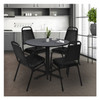 Cain Cain Square & Round Tables, Wood, Metal Top, Grey TB42RNDGY