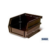 Hanging Bins and Bin Clip Kit, Polypropylene, Brown, (4) Small and (4) Large  028-BR