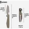 Gerber Slimsada 3.47 In. Clip Folding Knife 31-004124 711935