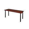 Kee Training Tables, 66 W, 24 L, 29 H, Wood, Metal Top, Cherry