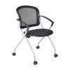 Kobe 84 x 24 in. Mobile T-Base Training Table- Cherry, 2 Cadence Nesting Chairs  MKTRCC8424CH23BK