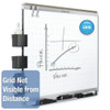 Grid Board, Steel, 48 in, 72 in, Aluminum-Plastic Frame, White, Gloss  TEM547A