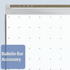 Grid Board, Steel, 48 in, 72 in, Aluminum-Plastic Frame, White, Gloss  TEM547A