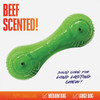 Nerf Dog 7 In. TPR-PP Scented Beef Super Scent Barbell Solid Core NF-4826 753459