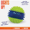 Nerf Dog 2.7 In. Translucent TPR 3-Part Spike LED & Squeak Ball NF-2071 742109