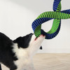Nerf Dog 12 In. Nylon Square Braided Twisted Infinity Tug Dog Toy NF-7119 763374