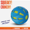Nerf Dog 3.8 In. Rubber Checker Squeak Crunch Ball 5126 710248