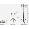 PowerSmith 14,000 Lm. LED Dual Head Work Light PWLD140T 552310