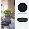 HC Companies 8 In. Black Classic Saucer PCS08005G18 725542