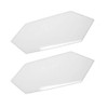 Mirredge Seam Plates, 3 in L, 1 1/2 in W, 1/8 in H, White Acrylic 42502