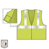 Ergodyne 4XL Lime Economy Breakaway Mesh Vest Class 2 - Single Vest 8215BA-S