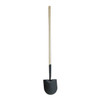 14 ga Round Point Shovel, Steel Blade, 48 in L, Natural Wood Handle