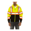 Unisex High Visibility Sweatshirt, Polyester, zipper, Black/Green, L