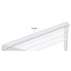 Top Track Wall Frame W/ Mounting Hardware, Epoxy Coated Steel, White, 33" L x 1-3/4" H
