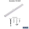 Vertical Hang Rail W- Mounting Hardware, Epoxy Coated Steel, White, 63" L  1701-WHT