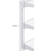 Vertical Hang Rail W- Mounting Hardware, Epoxy Coated Steel, White, 63" L  1701-WHT