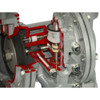 Dayton Double Diaphragm Pump, Aluminum, Air Operated, Santoprene, 28 GPM 3HJW8